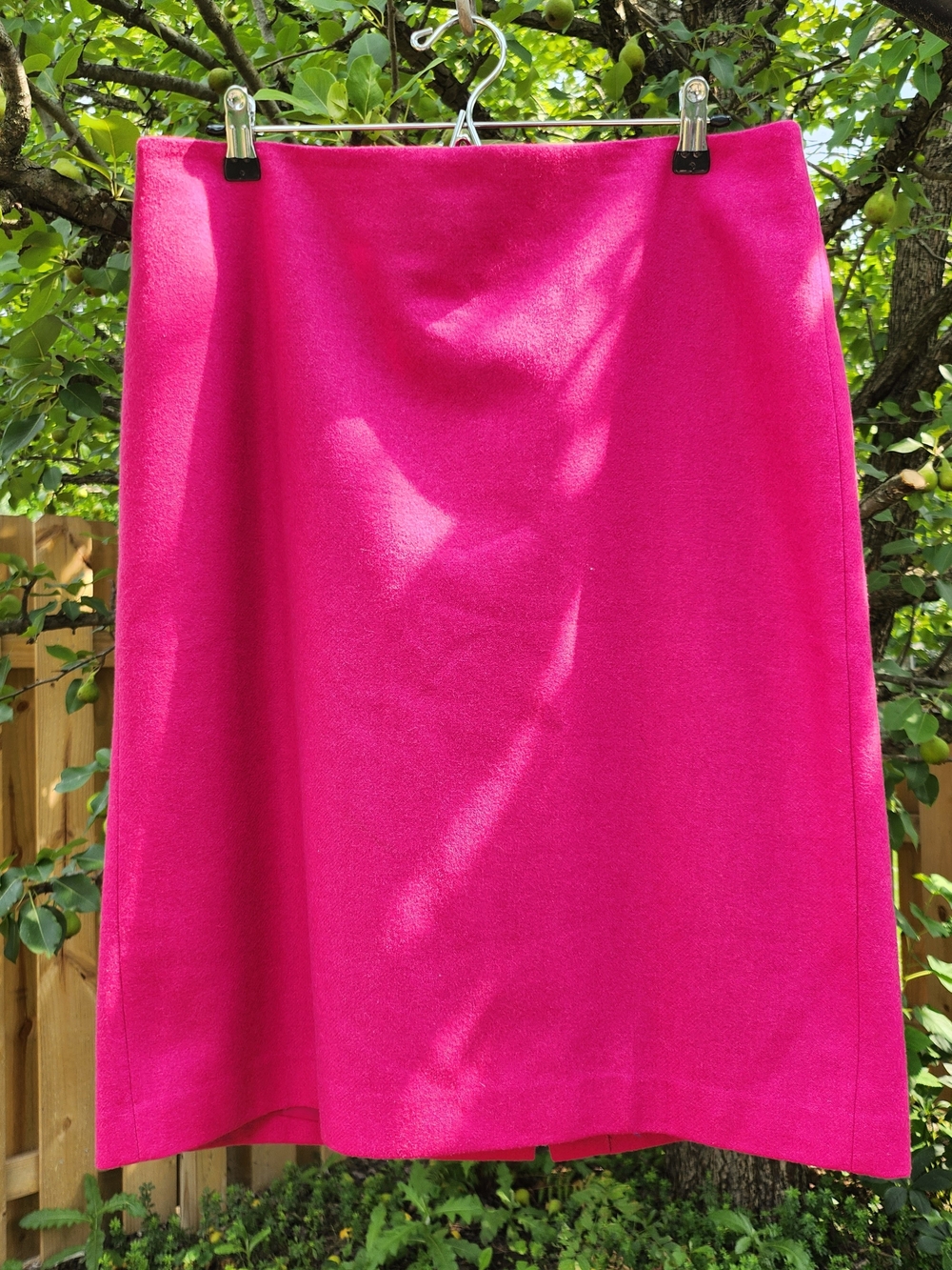Talbots Sz 14 Hot Pink Wool Blend A-line Skirt